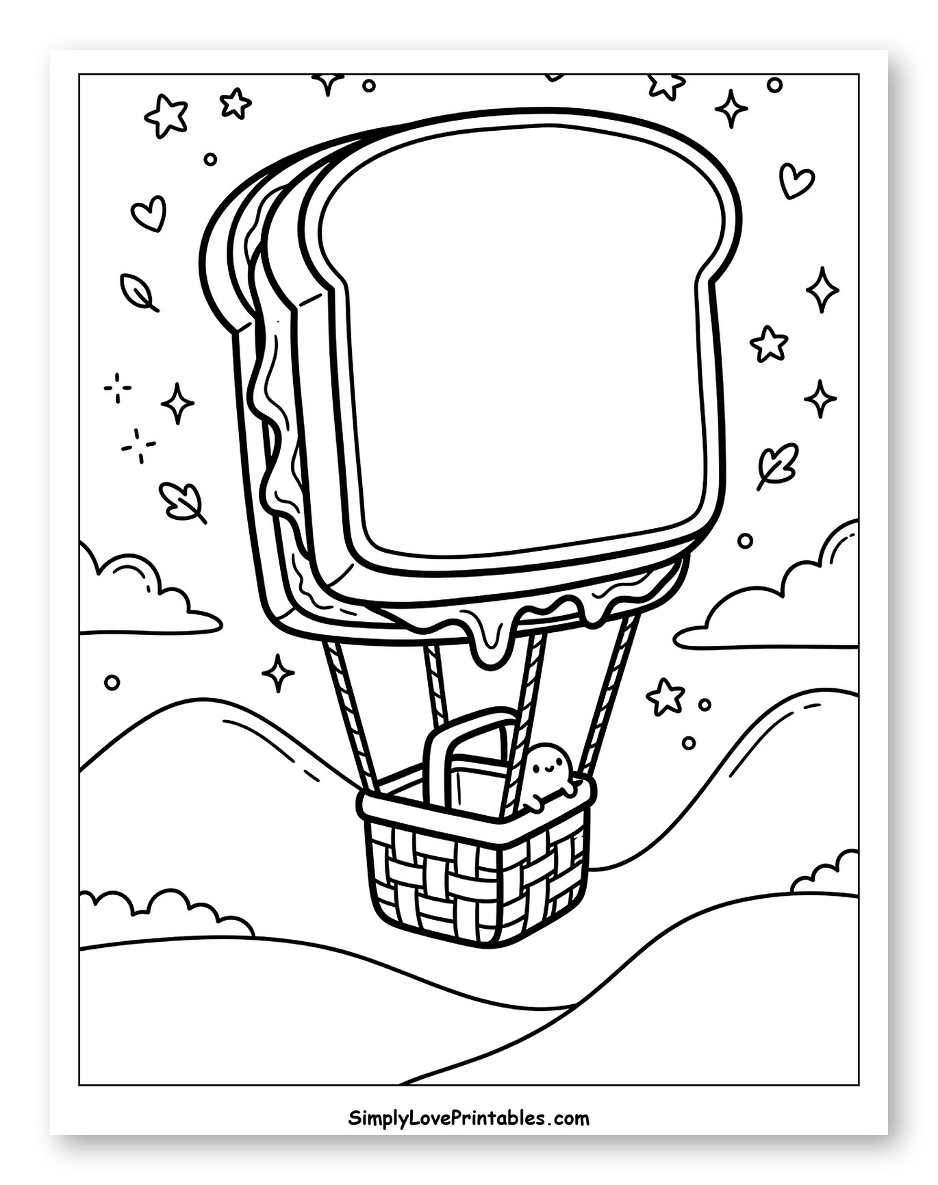 Sweet Grilled Cheese Balloon Flight Over Hills