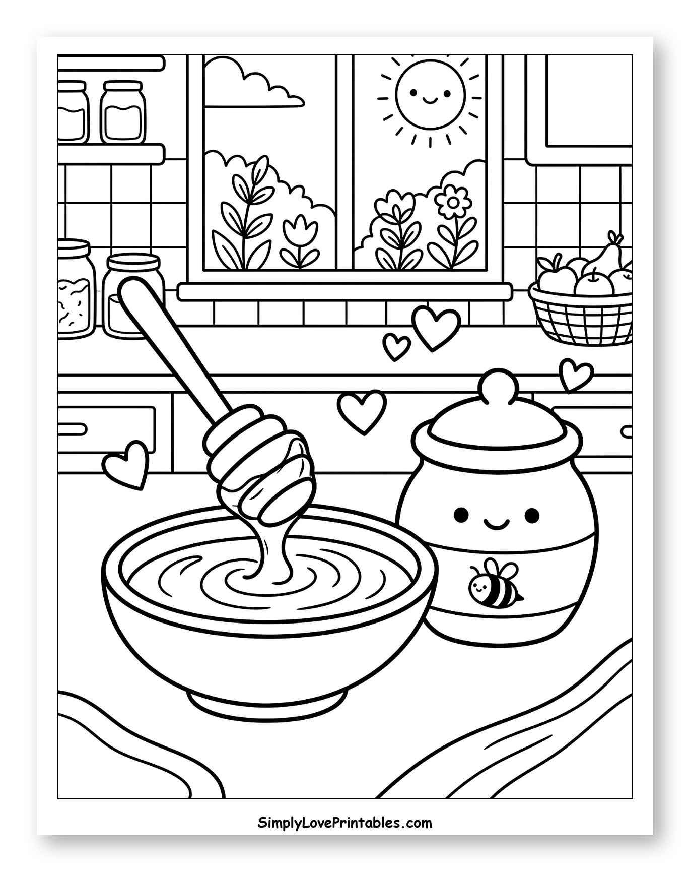 Sweet Honey Dipper in a Cheerful Kitchen