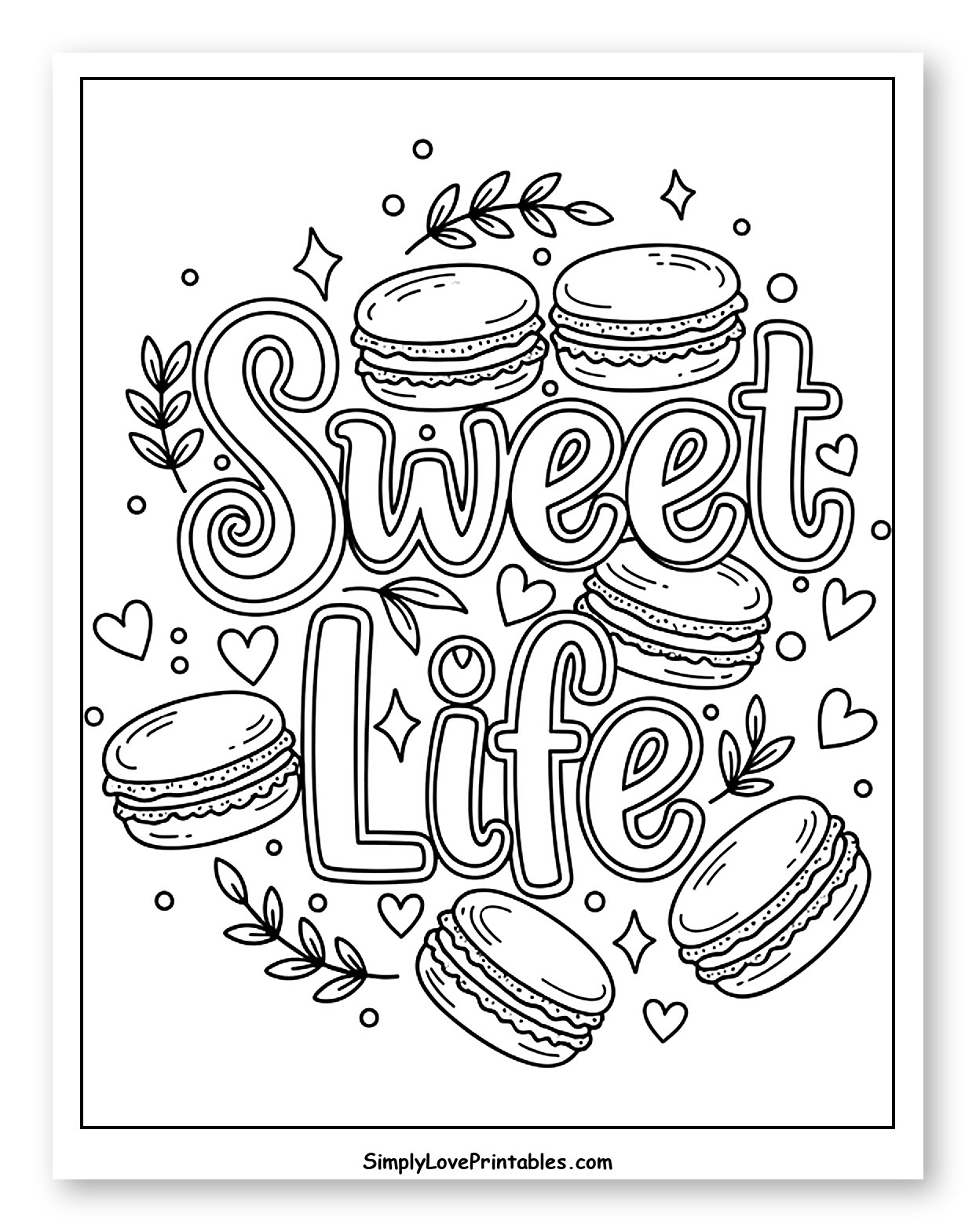 Sweet Life Quote with Macarons
