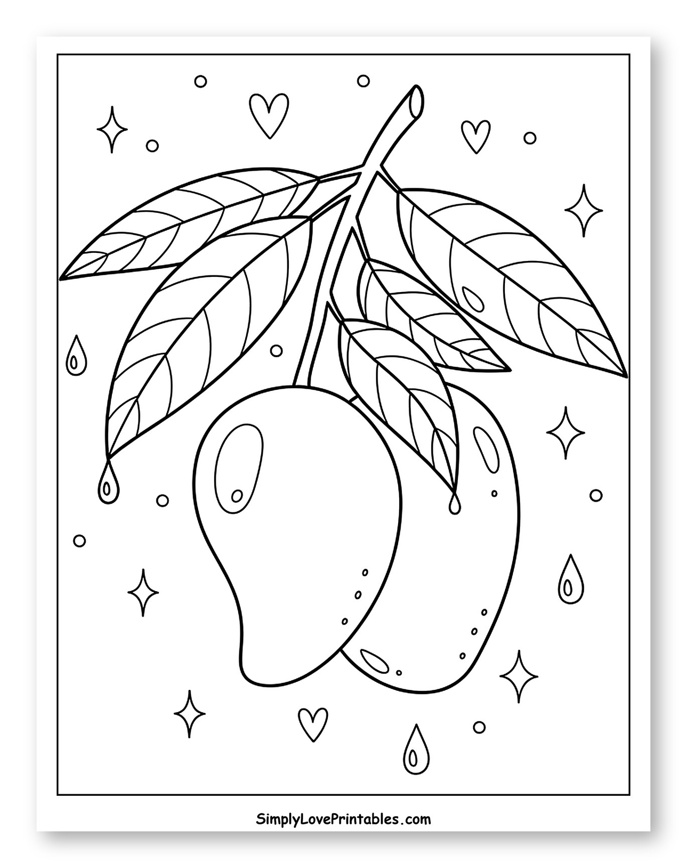 Sweet Mangoes with Hearts and Stars