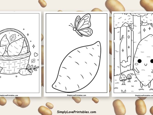 sweet potato coloring pages featured image