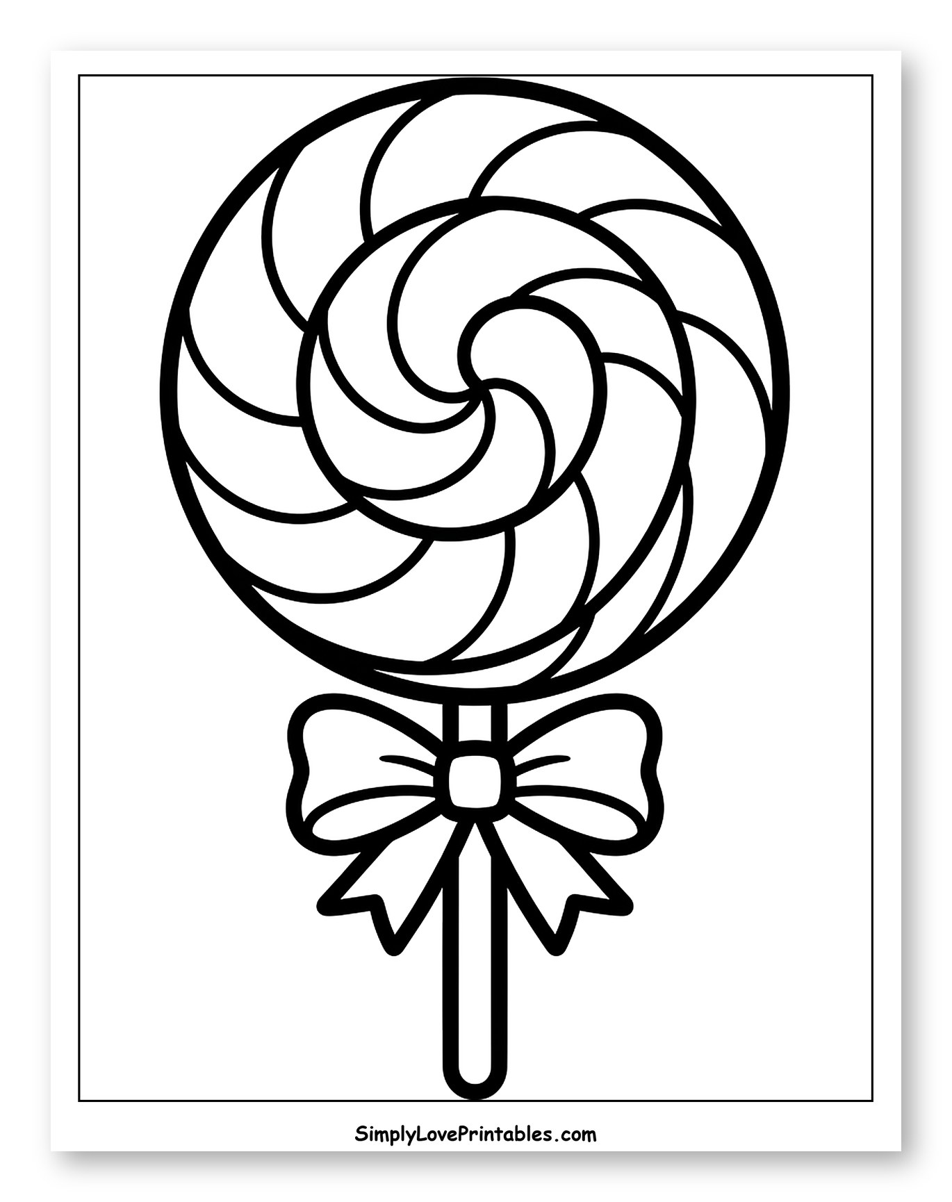 Swirl Lollipop with a Decorative Bow