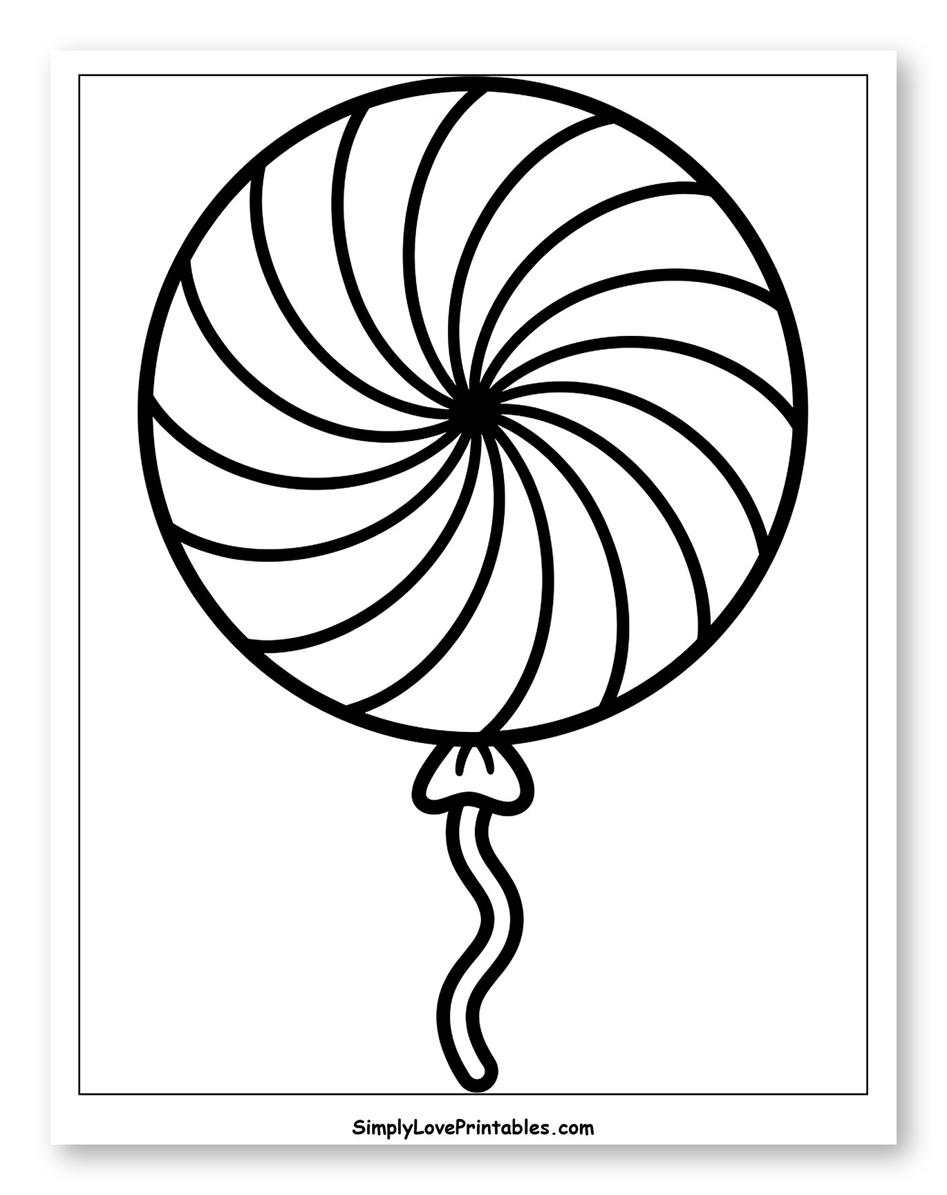 Swirling Peppermint Candy with Wavy Ribbon
