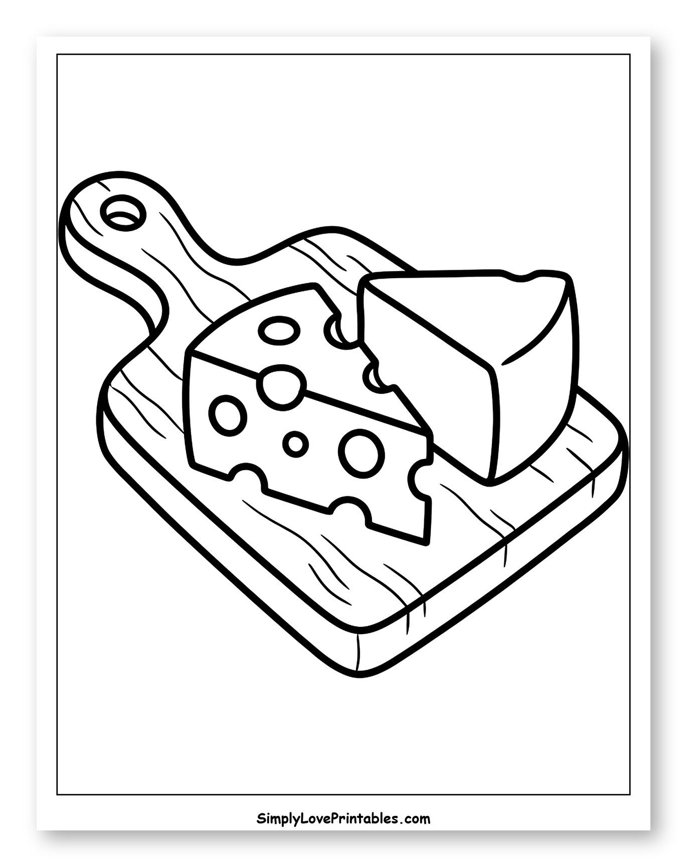 Swiss Cheese Slices on a Cutting Board