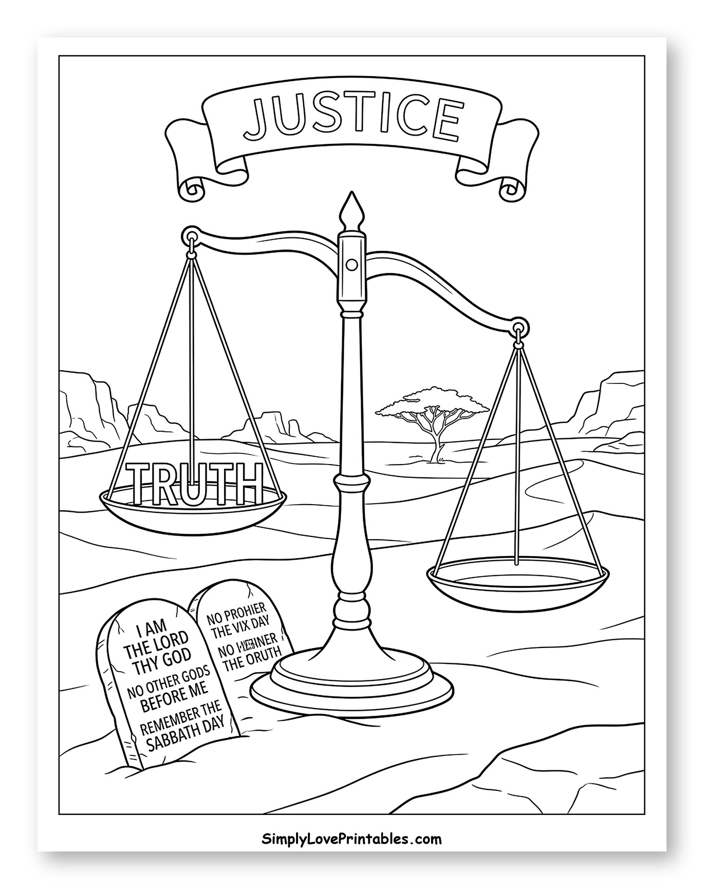 Symbolic Scales of Justice in Desert