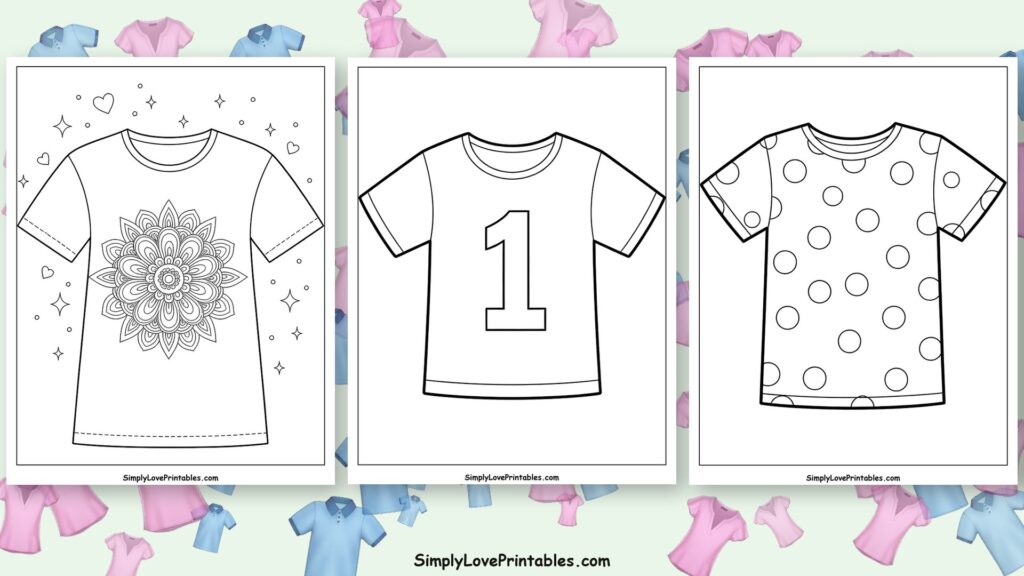 t shirt coloring pages featured image