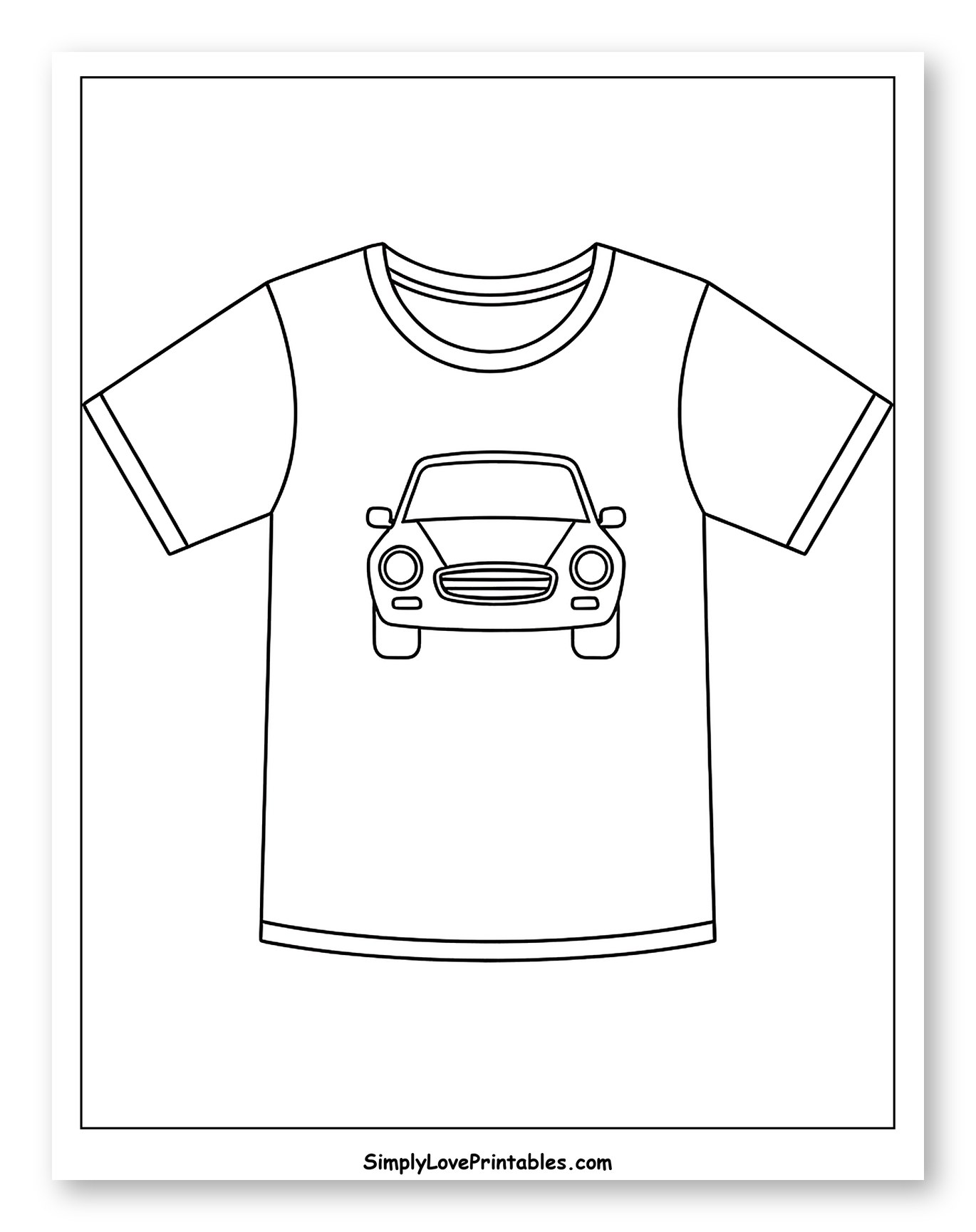 T-Shirt with Classic Car Front View