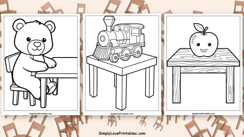table coloring pages featured image