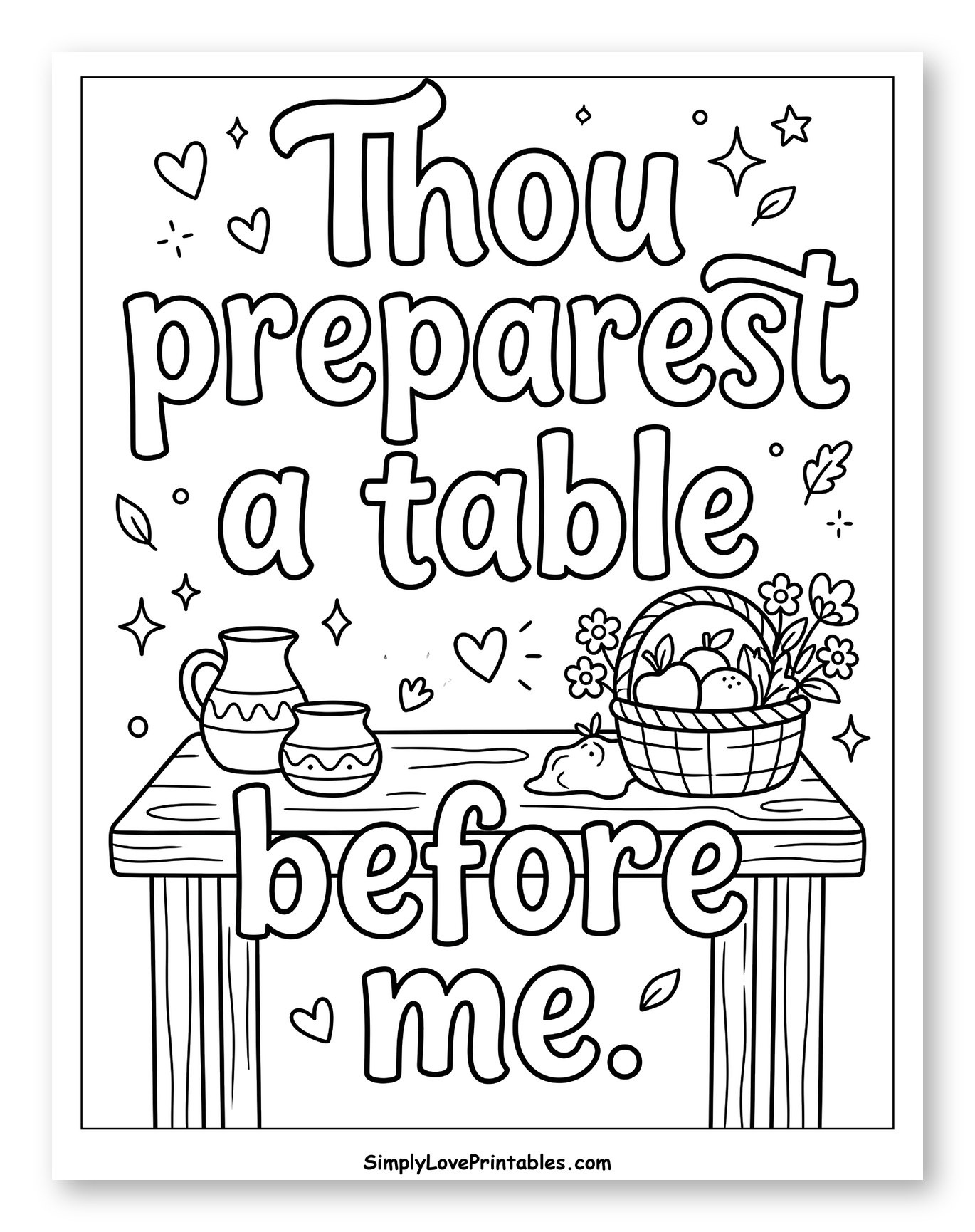 Table with Fruit Basket and Pottery