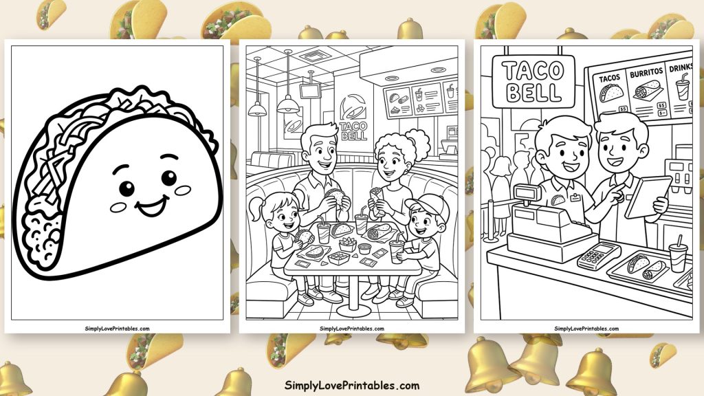 Taco Bell coloring pages featured image