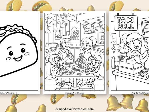Taco Bell coloring pages featured image