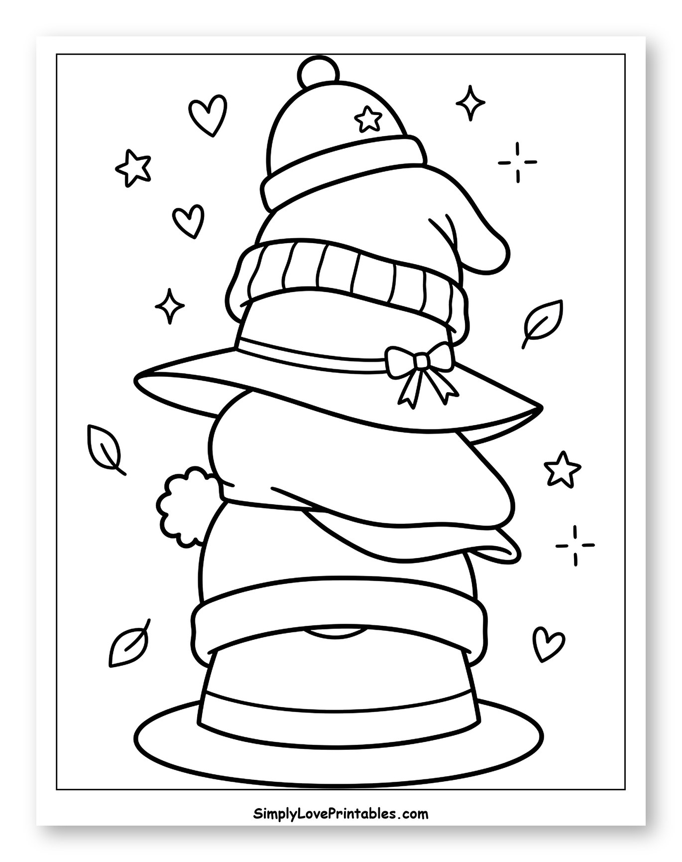 Tall Pile of Cozy Winter and Fall Hats