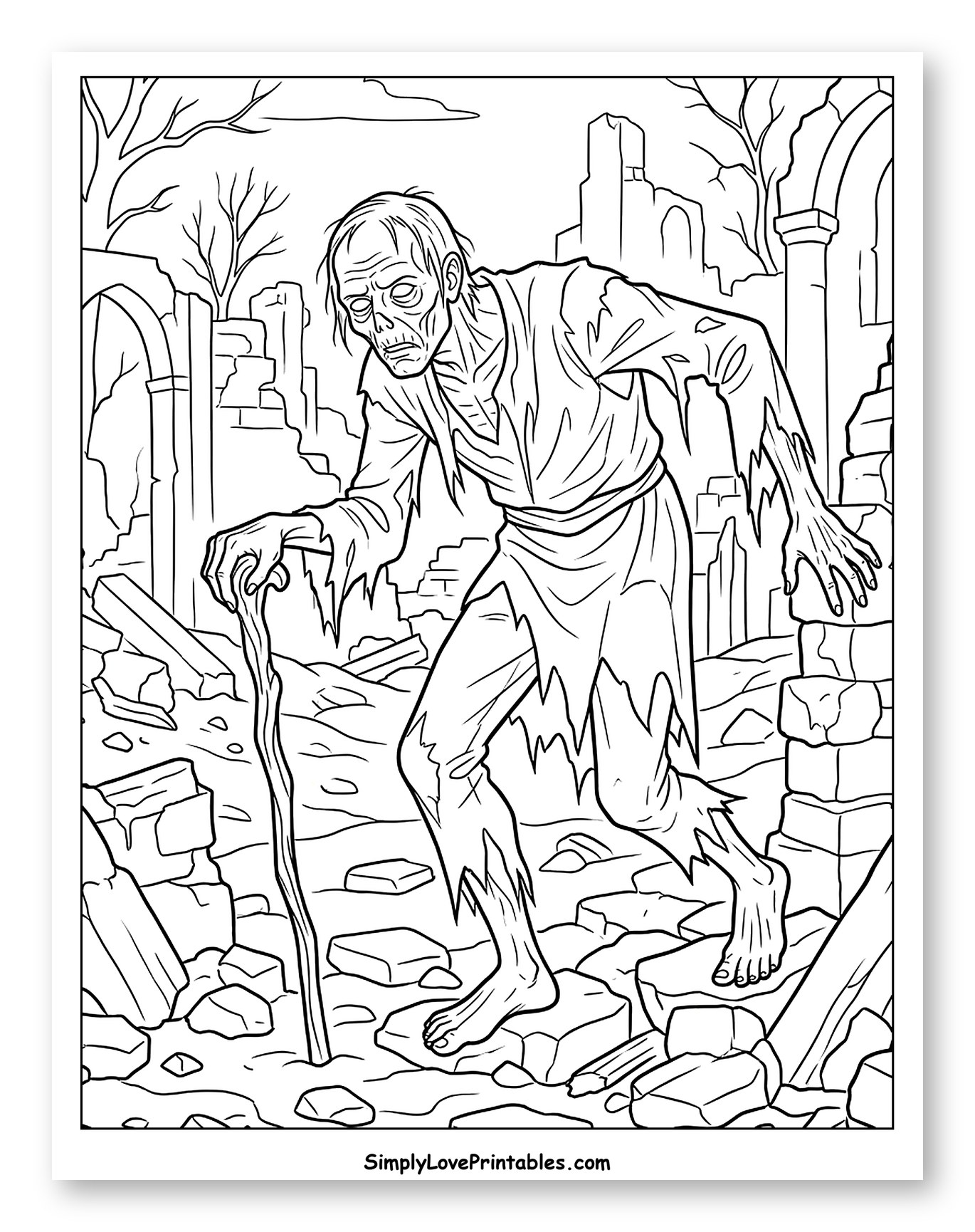 Tattered Ghoul in Deserted Ruins