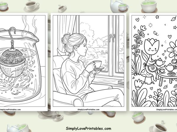 Tea coloring pages featured image