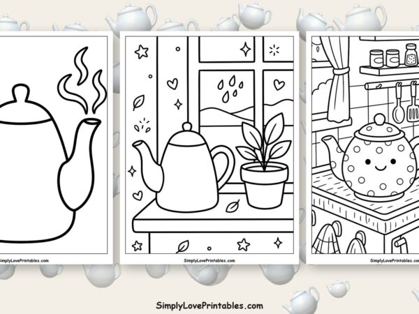 teapot coloring pages featured image