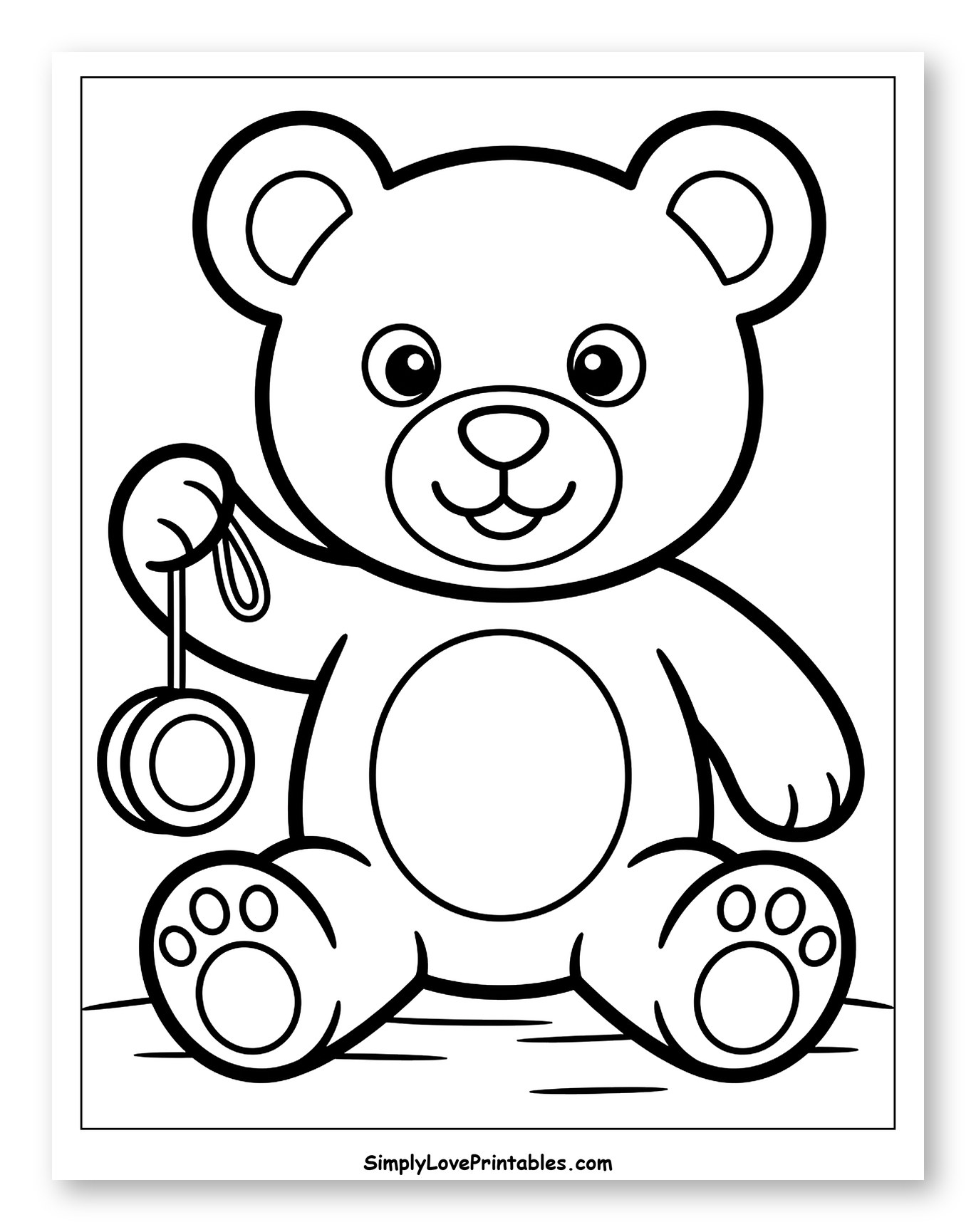 Teddy Bear Holding a Yoyo