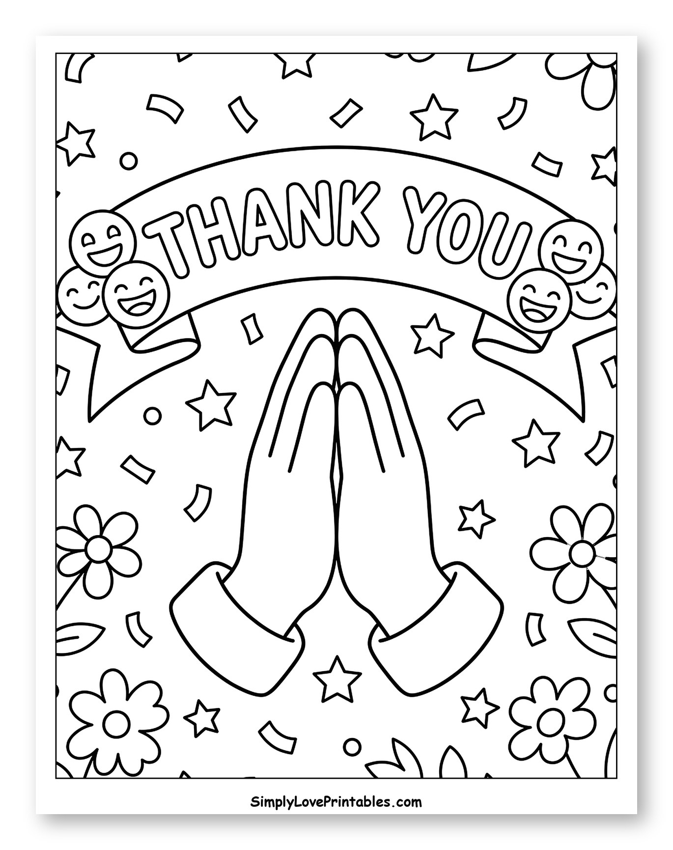 Thank You Hands with Floral Accents