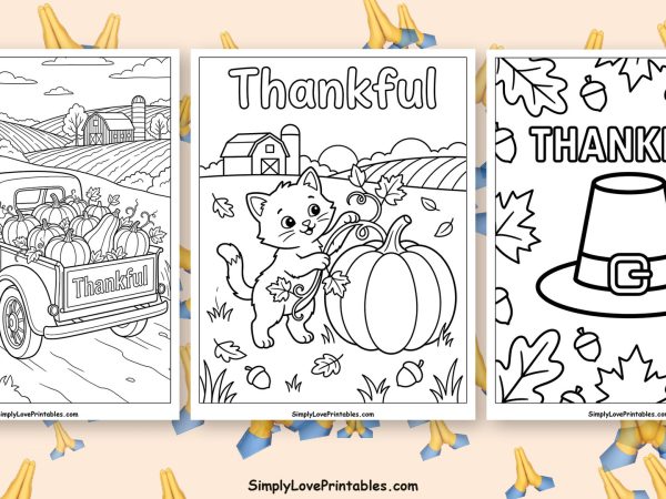 Thankful coloring pages featured image