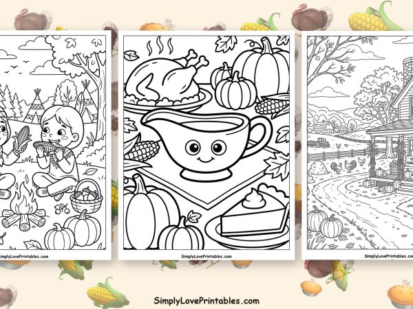 thanksgiving coloring pages featured image