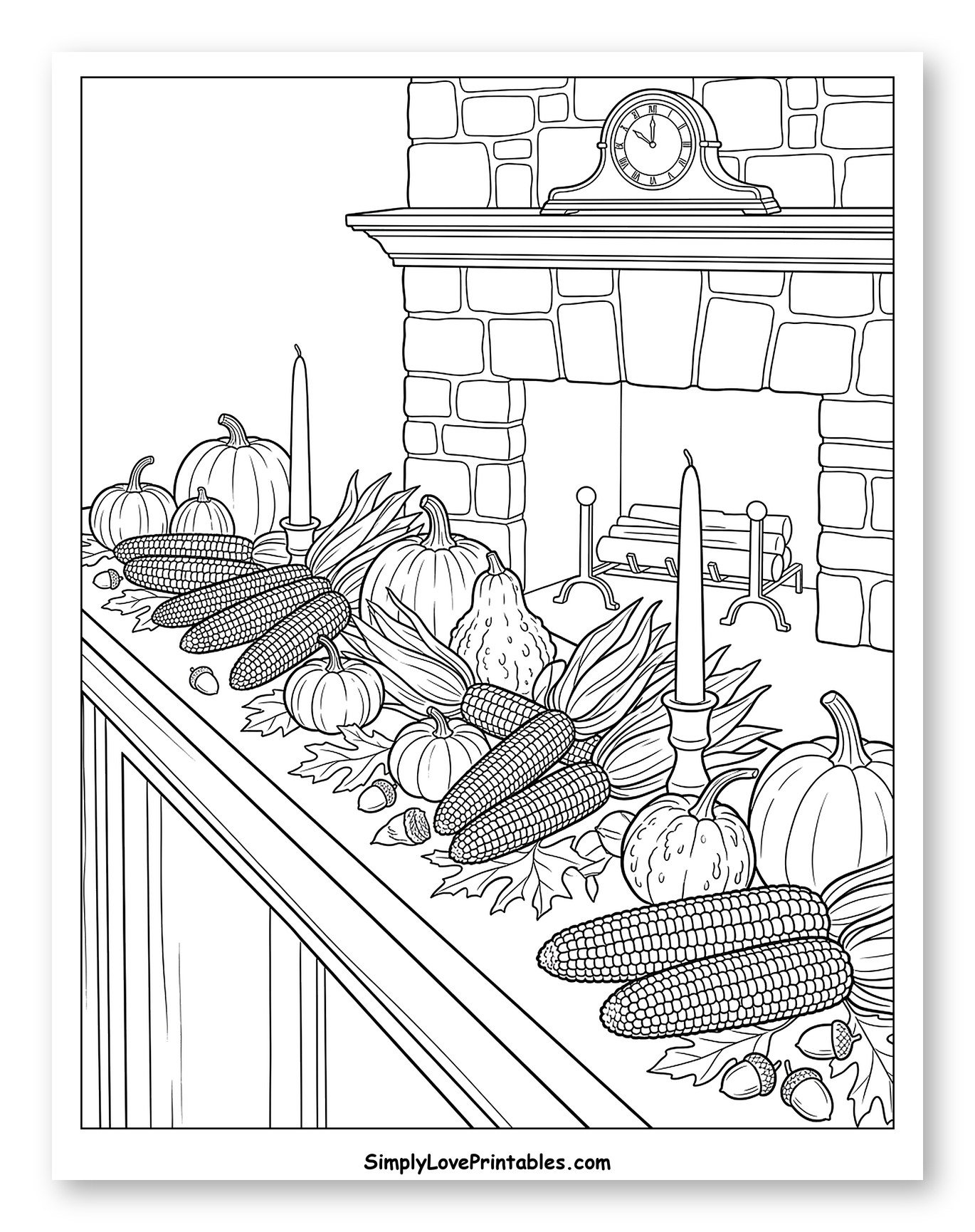 Thanksgiving Corn and Pumpkin Display