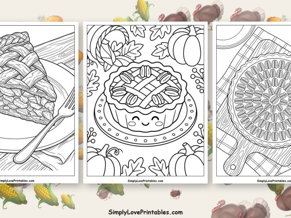 thanksgiving food coloring pages featured image