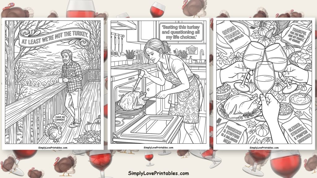 thanksgiving for adults coloring pages featured image
