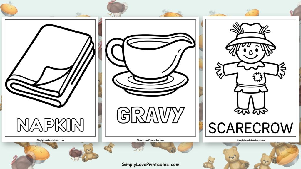 Thanksgiving for toddlers coloring pages featured image