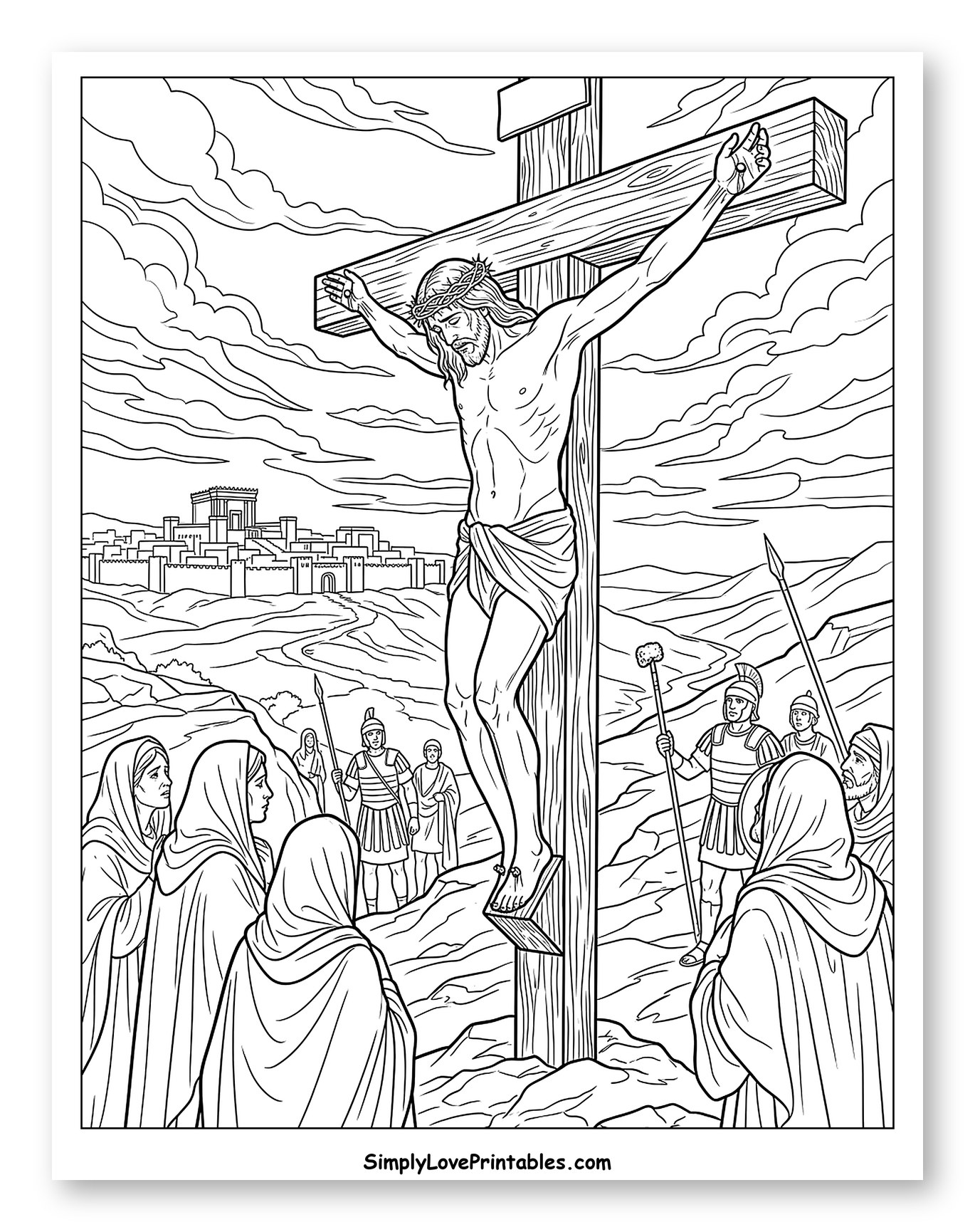 The Crucifixion of Jesus Christ to Color
