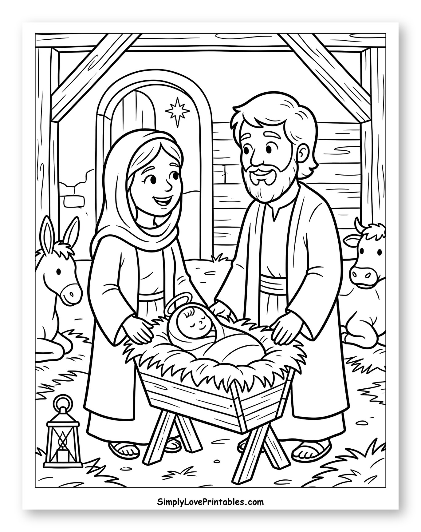 The Holy Family at the Nativity Scene