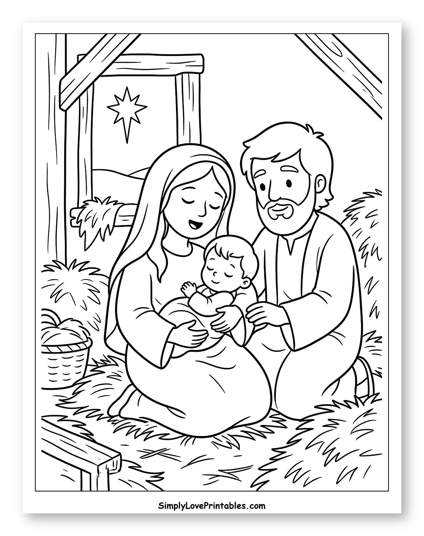 The Holy Family with Baby Jesus