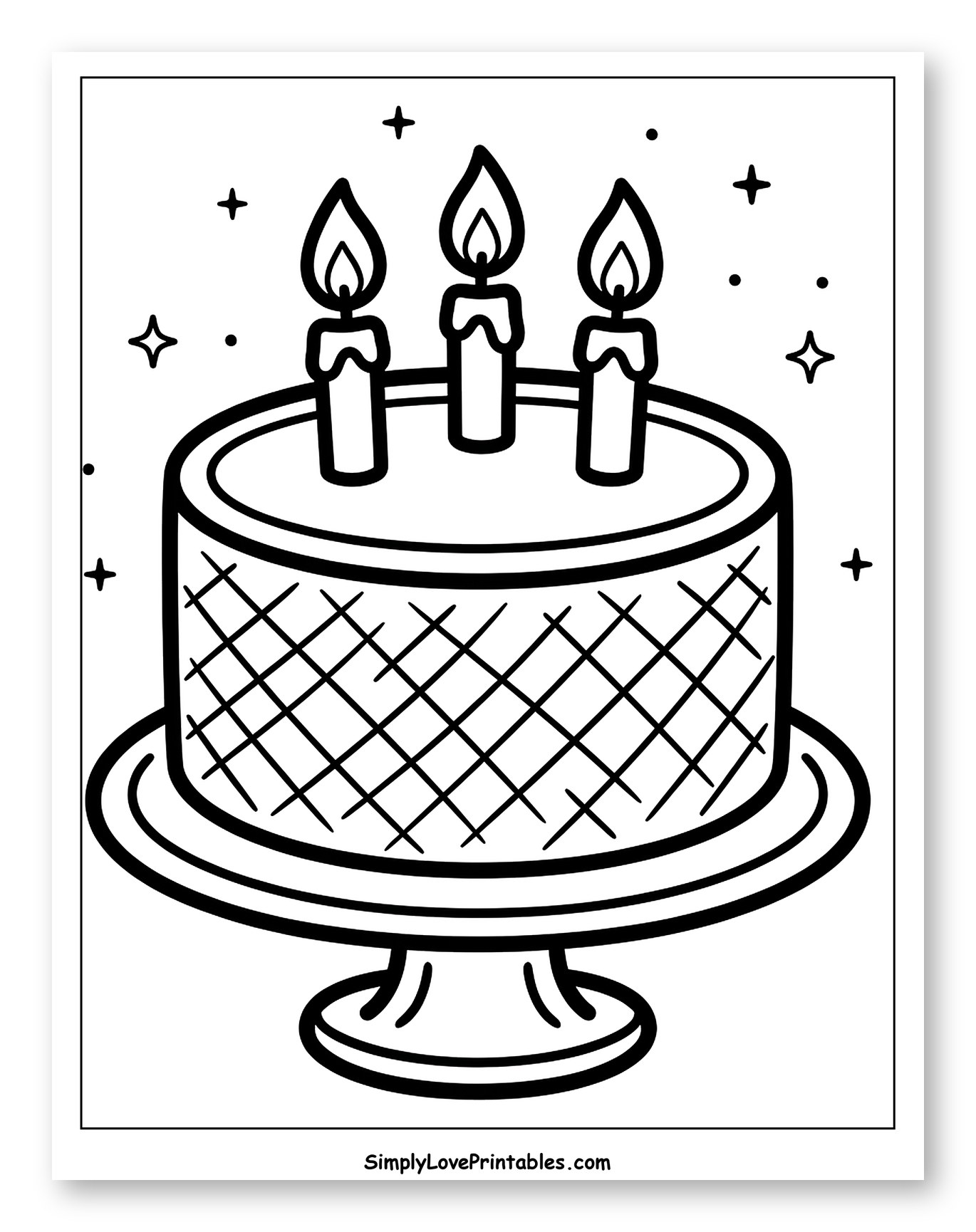 Three Candles on a Birthday Cake
