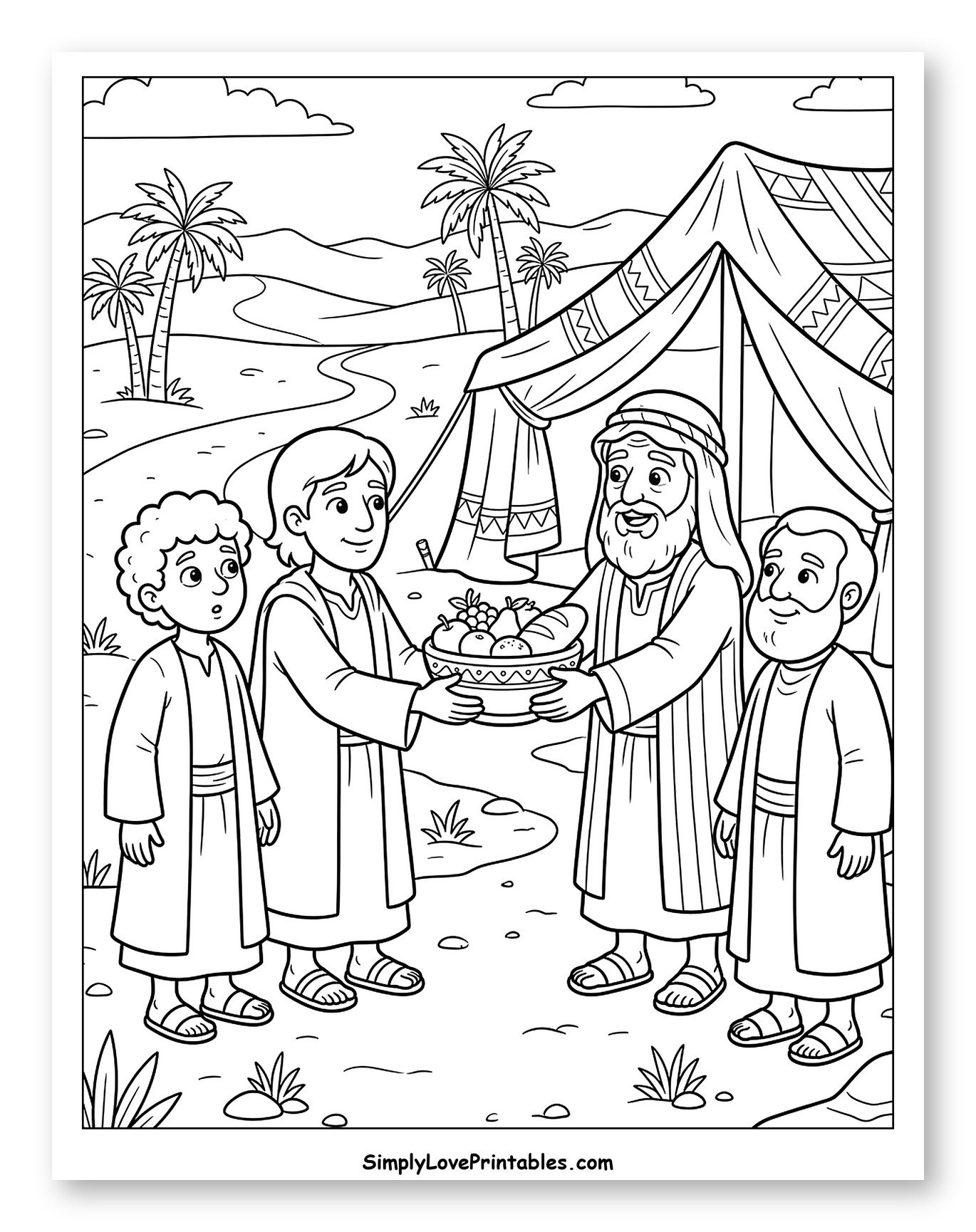 Three Friendly Visitors at Abraham's Tent