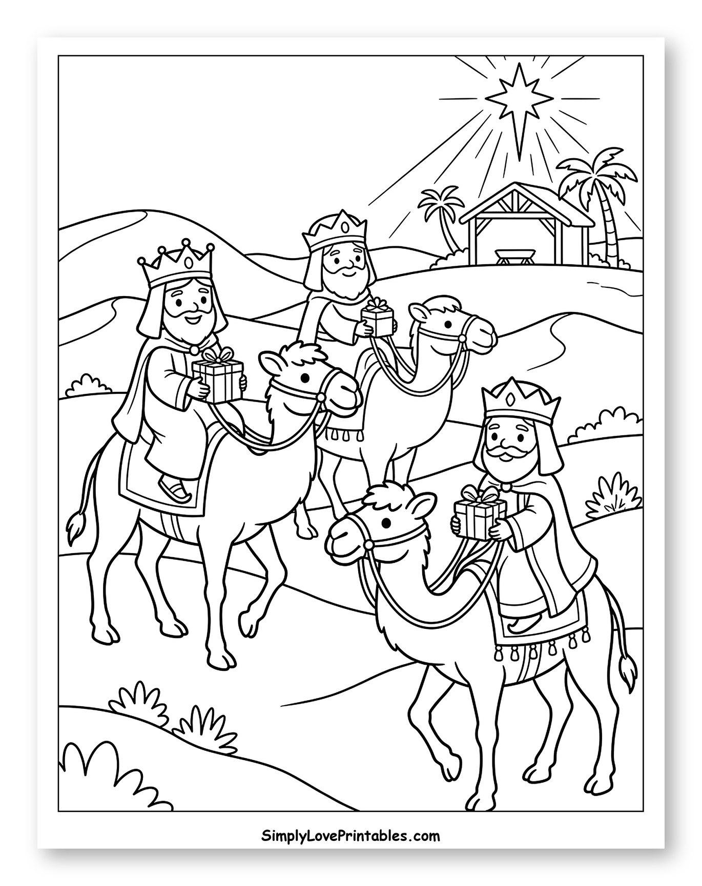 Three Kings Arriving at the Manger
