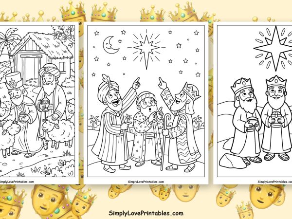 Three wise men coloring pages featured image