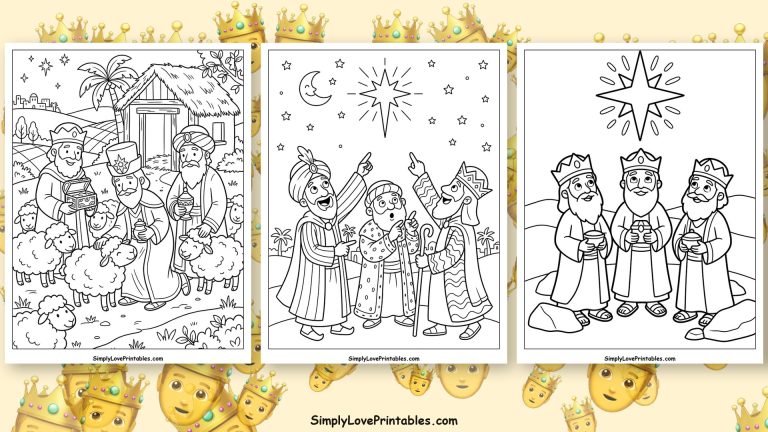 Three wise men coloring pages featured image