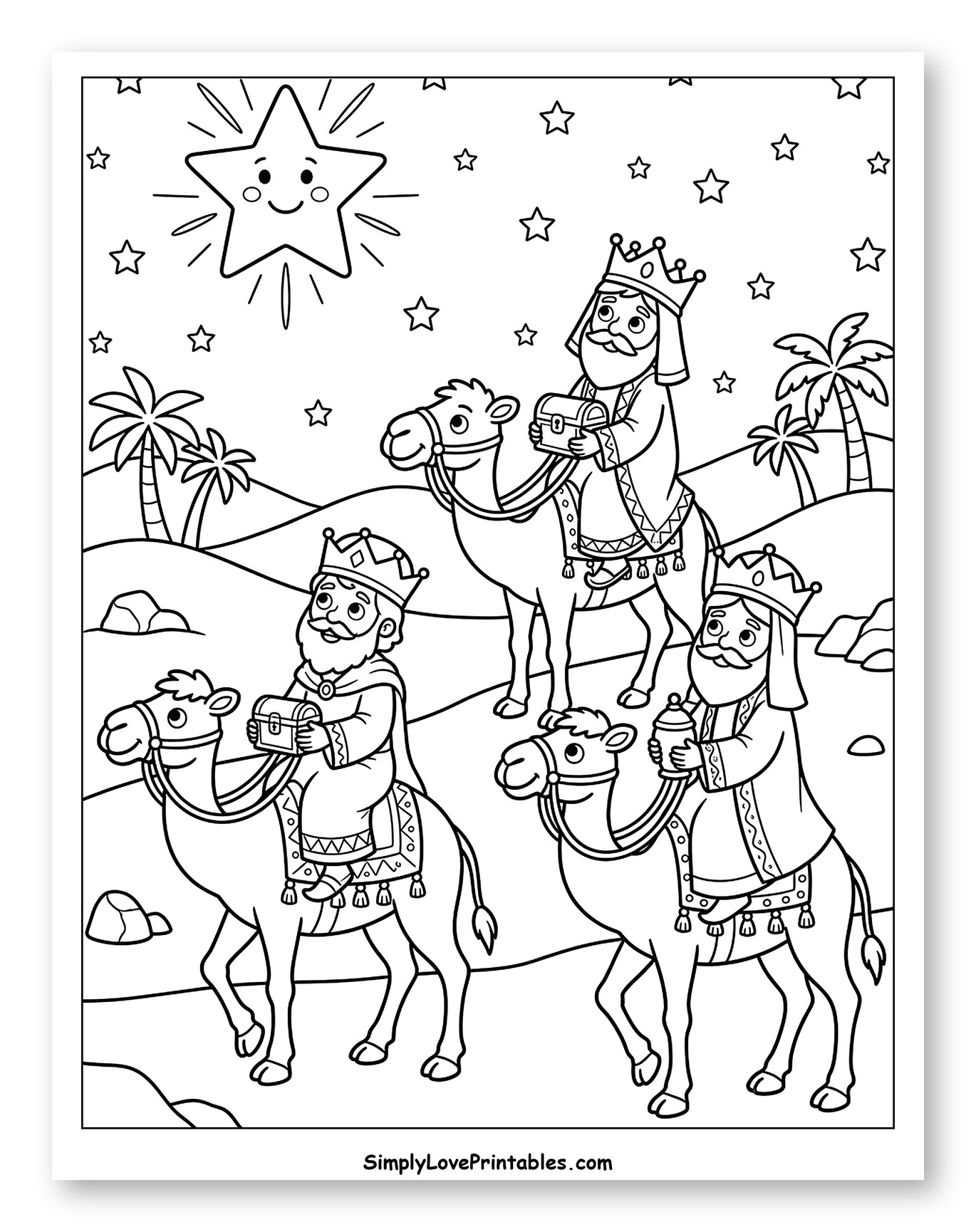 Three Wise Men Follow the Star