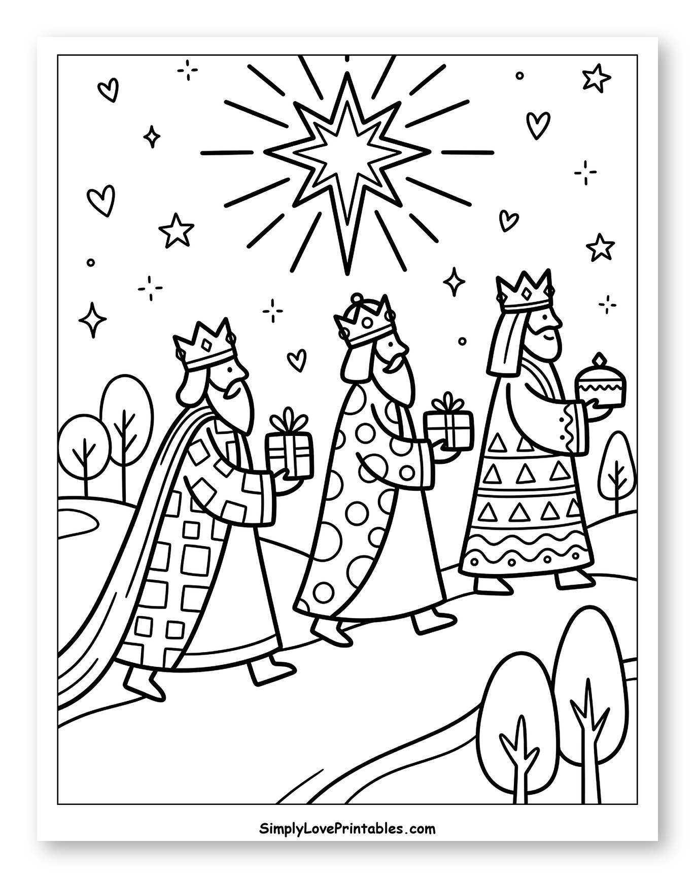 Three Wise Men Following the Star