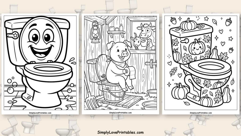 Toilet coloring pages featured image