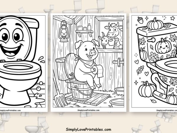 Toilet coloring pages featured image
