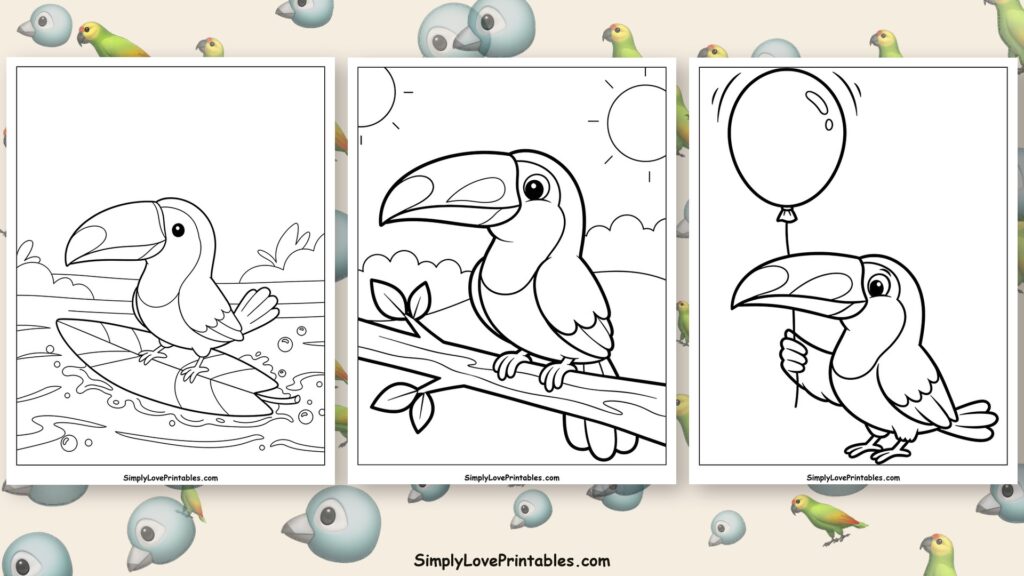 toucan coloring pages featured image