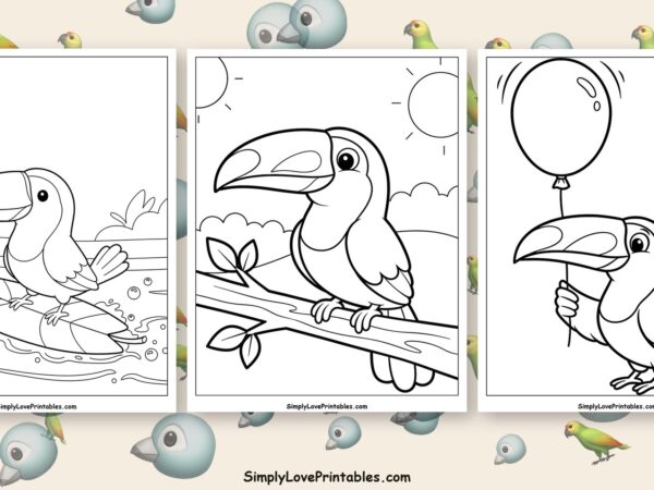 toucan coloring pages featured image
