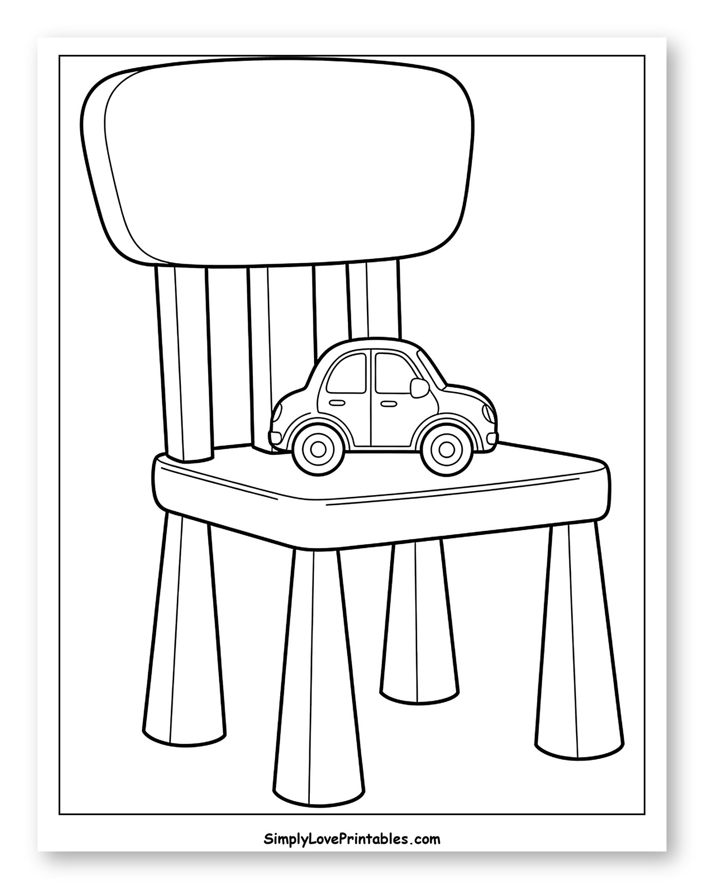 Toy Car on a Small Chair