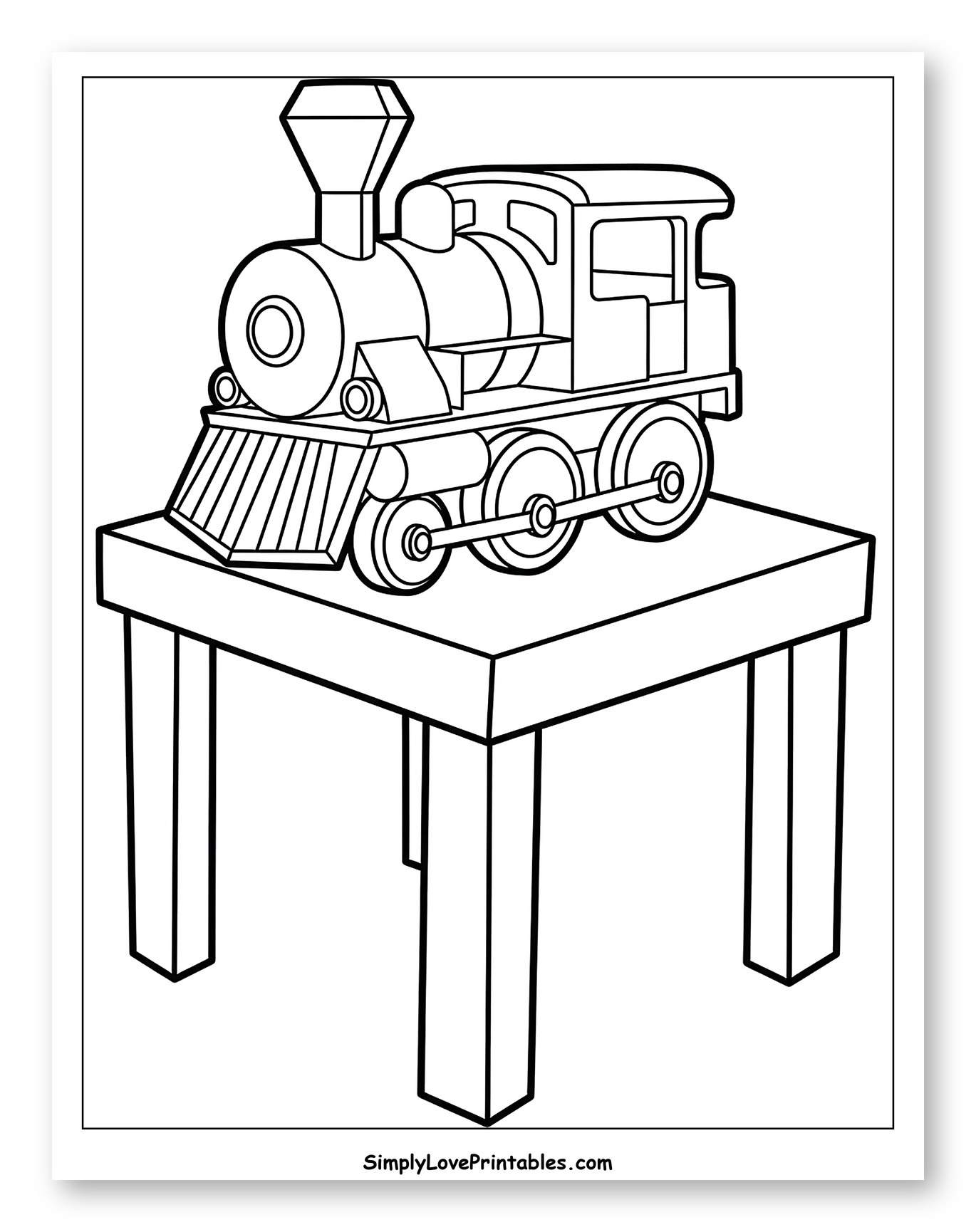 Toy Train on a Table