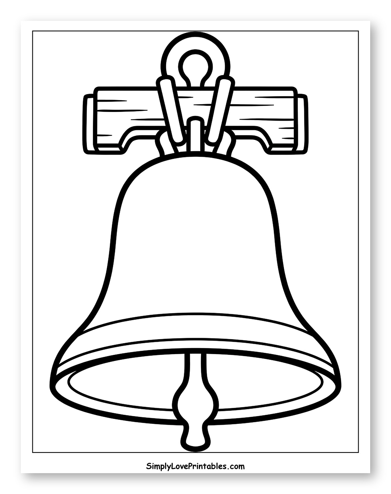 Traditional Bell with Yoke Outline