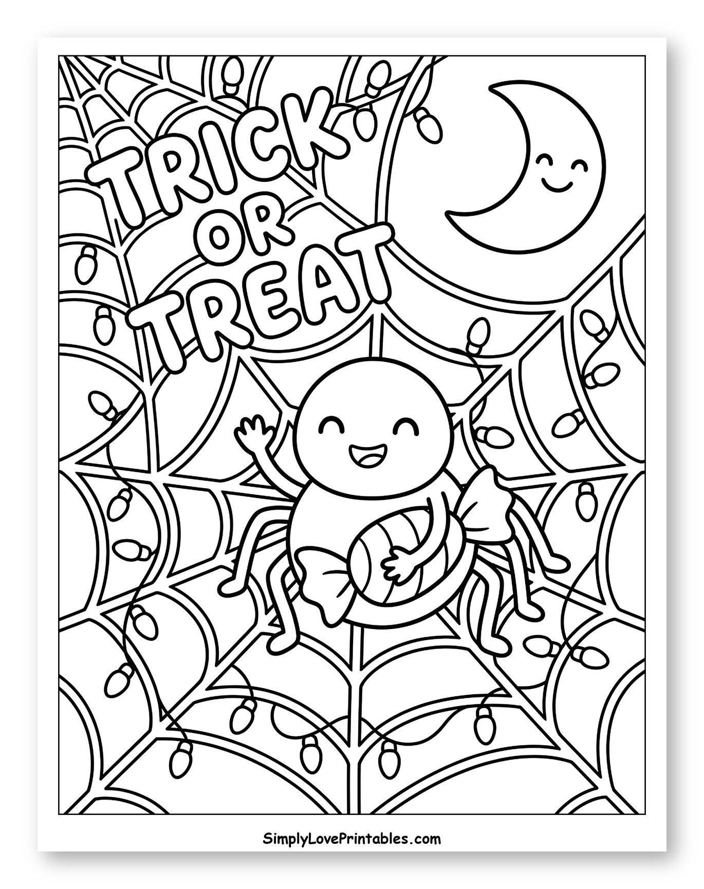 Trick or Treat Spider and Moon