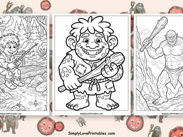 Troll coloring pages featured image