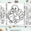turkey coloring pages featured image
