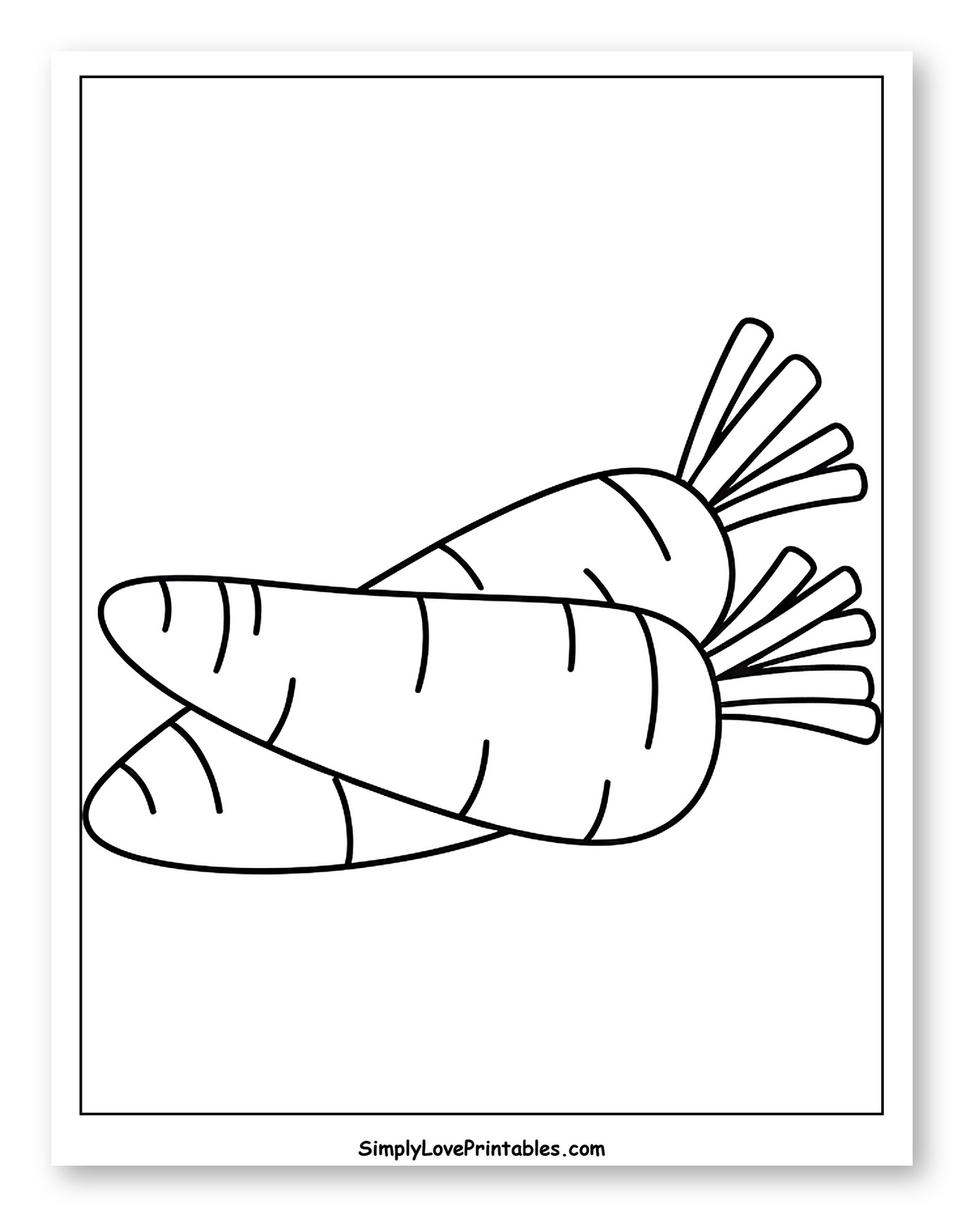 Two Simple Outlined Carrots