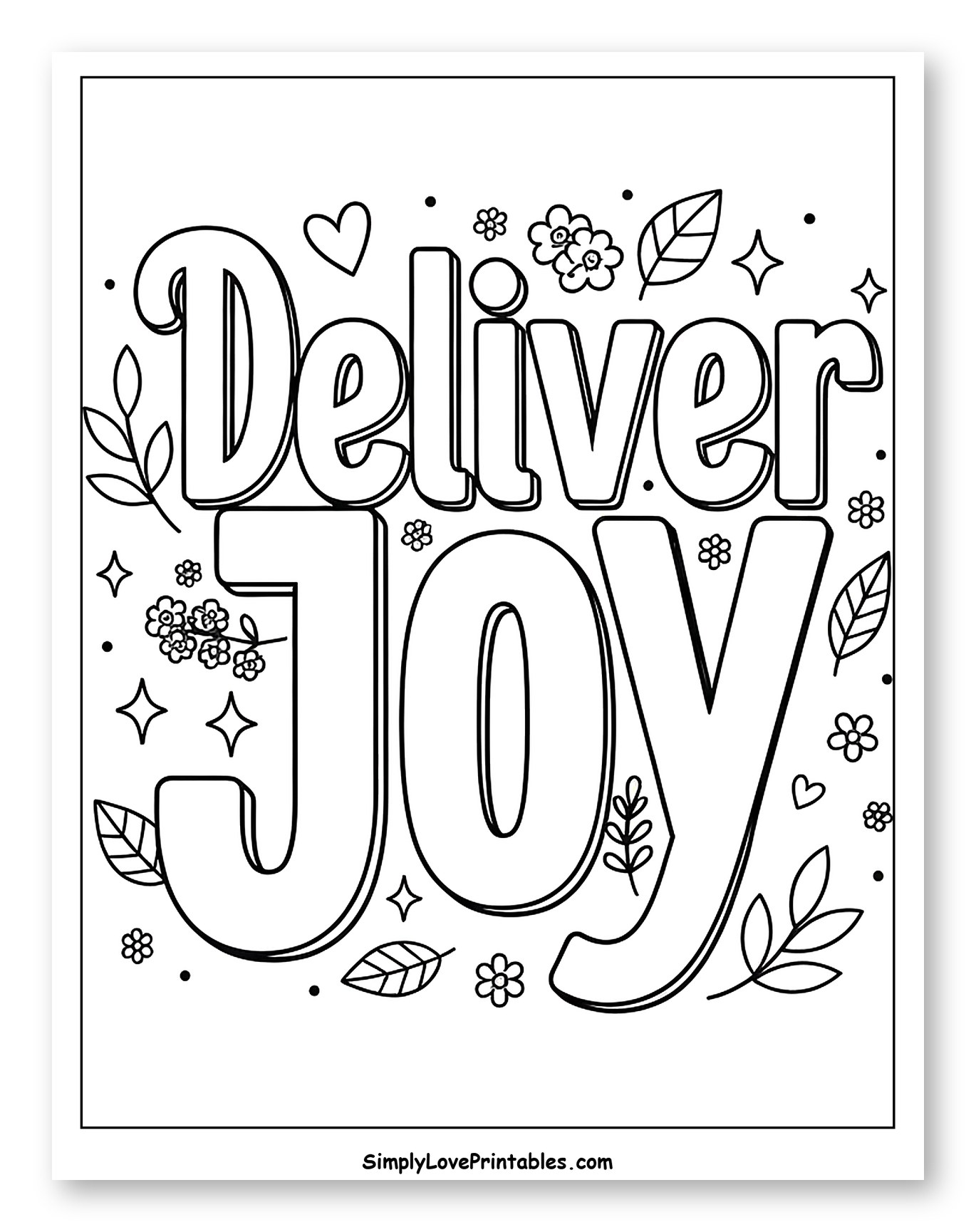 Uplifting Deliver Joy Message with Doodles