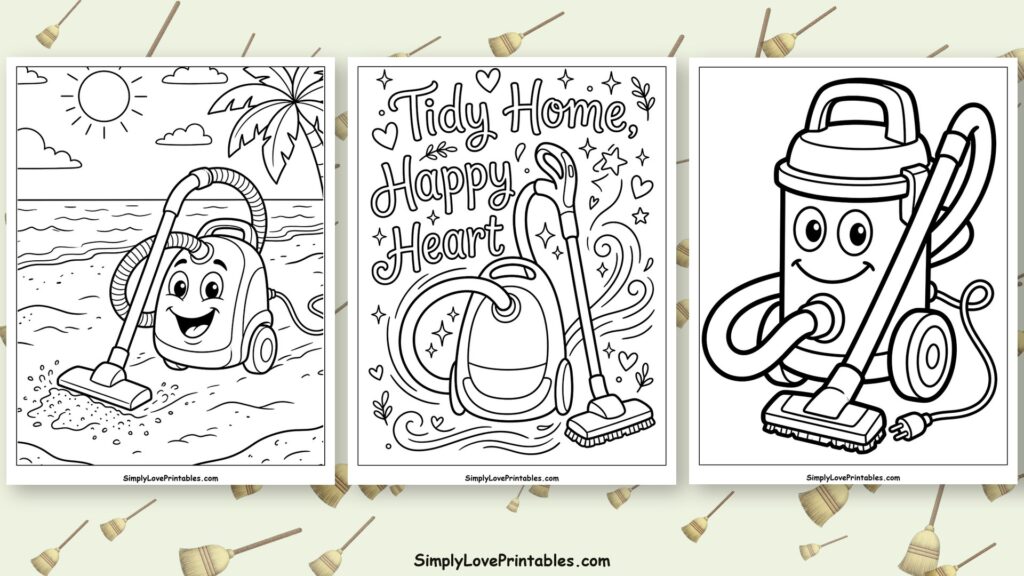 vacuum cleaner coloring pages featured image